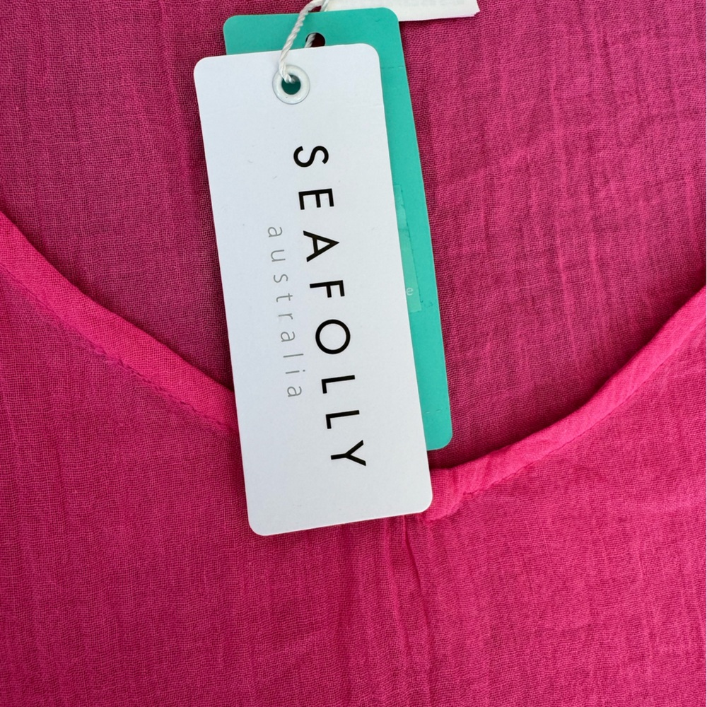 [NWT] Seafolly Vibrant Pink Tassel Swim Cover-Up - Picture 2 of 3